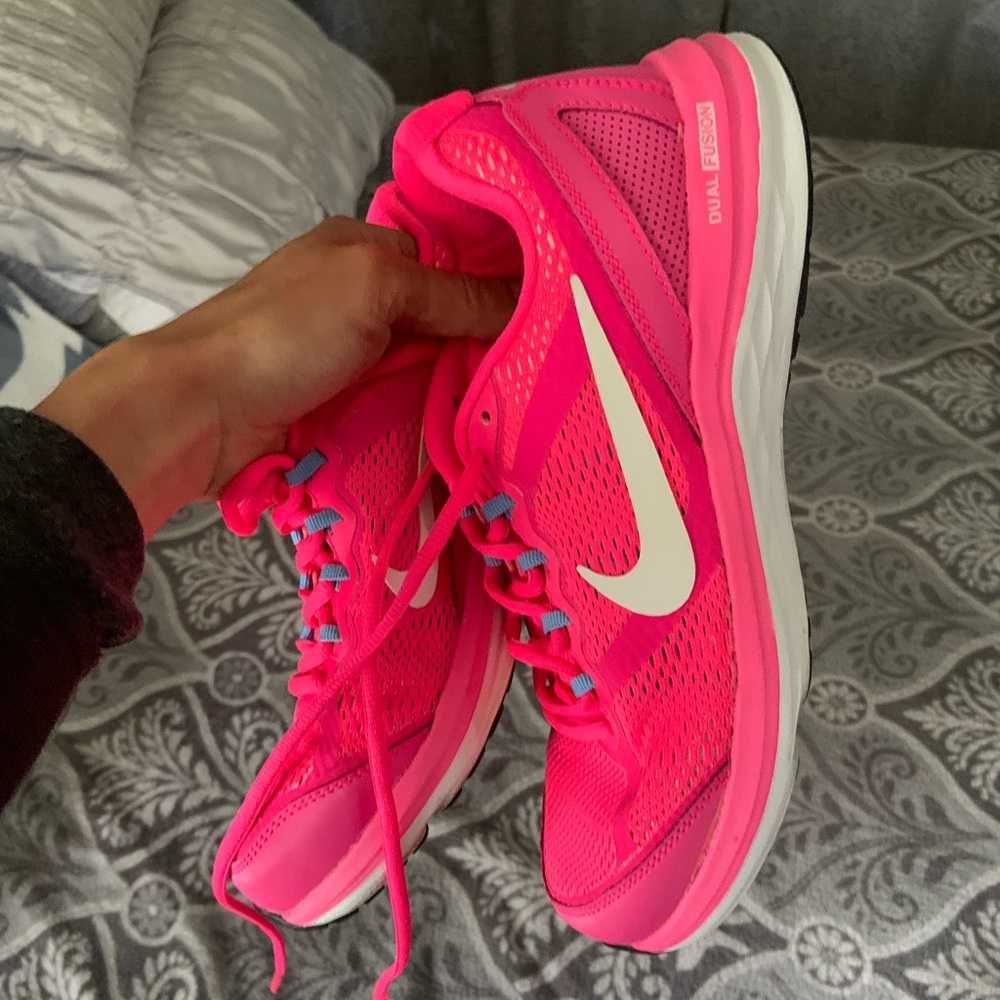 Hot Pink Nike Running and Walking Sneakers Dual Fusion